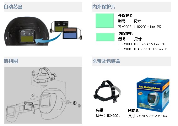 AS-2000F自動變光焊接面罩